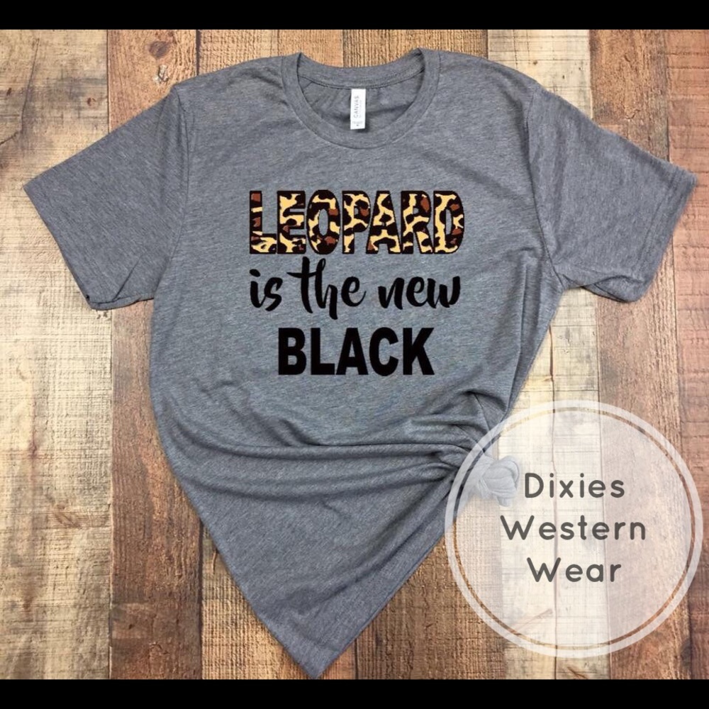 Leopard is the new black tee
